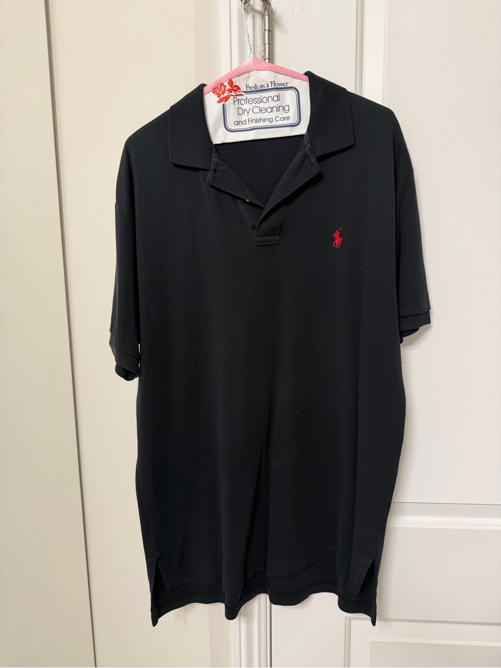 Polo by Ralph Lauren Black Short-Sleeve Polo with Red Pony